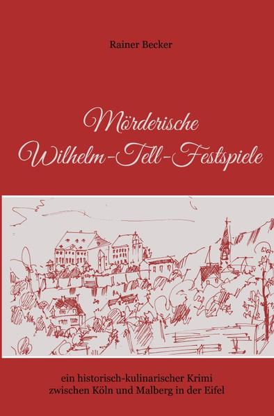 Mörderische Wilhelm-Tell-Festspiele ist eine spannende Reise in die Zeit von 1929 bis 1948 nach Köln-Mülheim und in die Eifel mit Ereignissen, Erfindungen und kulinarischen Köstlichkeiten aus dieser Zeit. Es ist eine Geschichte über die Folgen von zerstörerischem Neid der voller Missgunst steckt. Eifler Rezepte aus Dorf und Schloss in Malberg, ein Wörterbuch mit Übersetzung der kölschen und Malberger Dialogen befinden sich am Ende des Buches. Die Kapitel werden durch künstlerische Zeichnungen eingeleitet.