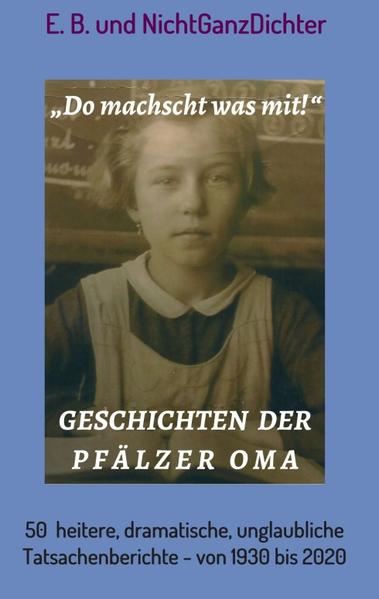 Die „Pfälzer Oma“ alias E.B. blickt auf ein überaus bewegtes Leben zurück! Als die gebürtige Ludwigshafenerin, inspiriert durch einen ihrer Enkel, im Frühjahr 2017 ihre prägendsten Erinnerungen niederschreibt, ist sie fast 87 Jahre alt. Herausgekommen ist eine beeindruckende Sammlung von Zeitzeugenberichten aus der Zeit von 1930 bis in die Gegenwart. Es ist ein Geschichten- und ein Geschichtsbuch. Mit Einfallsreichtum, hoher Risikobereitschaft und nicht zuletzt einer ungeheuren Schlagfertigkeit hat sich die „Pfälzer Oma“ durchs Leben gekämpft! Als Tochter eines Sozialdemokraten war sie „Jungmädel“ in der NS-Zeit, sie erlebte in ihrer Pfälzer Heimat Bombennächte und Hungerjahre, stellte sich schützend vor Zwangsarbeiterinnen, verlor zwei Brüder, baute vier Häuser, sie verwies französische Soldaten und eine Rockerbande in die Schranken – und hat Zeit ihres Lebens immer gelacht! Erleben Sie eine packende Zeitreise – und eine ungewöhnliche Persönlichkeit! E.B. lebt im Umland von Ludwigshafen, in der Nähe ihres Enkels.