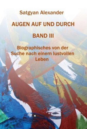 Die Autobiographie erzählt in acht Teilen das fast alltägliche Leben eines Mannes aus dem letzten Jahrhundert. Um dem Leser ein überschaubares Lesevergnügen zu bieten, wurde eine Dreiteilung des umfangreichen, im Jahr 2011 verfassten Werkes unter Berücksichtigung abgeschlossener Zeitabschnitte vorgenommen. Im 1. Band berichtete der Autor in lebhaften, sinnlich erfahrbaren Bildern von der Zeit des Krieges um Berlin, von der Jugendzeit, von ersten sexuellen Verführungen, der ersten Ehe und dem Alltag als angestellter Architekt in der geteilten Stadt. Im 2. Band wurden die wilden 60er und 70er Jahre lebendig, Partys, die Abkehr von der Familie, eine zweite Ehe, Herausforderungen im Beruf und andere rauschhafte Experimente, sowie eine monatelange Reise nach Afghanistan im VW Bus. Der 3. Band thematisiert die persönliche Veränderung des Protagonisten. Auf der Suche nach “Wahrheit“ trifft er in dem Wahrheitssucher Ambrosius einen Anteil seiner selbst. In einer Folge virtueller Zusammenkünfte gelangen sie gemeinsam zu einer neuen Sicht auf die persönliche Schuld in einem Ehedrama. Im letzten Teil blickt der Autor auf die Zeit der 80er und 90er Jahre, in denen er als Astrologe und Therapeut in einem von ihm gegründeten Institut tätig war, sowie auf die sehr persönlichen, spirituellen Reisen nach Indien. Das Werk, AUGEN AUF UND DURCH bringt dem Leser einen Mann nahe, der, wie viele aus seiner Generation vaterlos aufwuchs und daher fast “ohne Eigenschaften“ nach der Maxime lebte: Entscheide dich nach dem Lustprinzip.