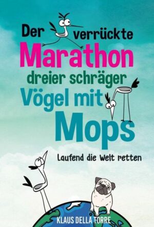 "Der verrückte Marathon dreier schräger Vögel mit Mops" erzählt die Geschichte dreier Freunde, die das erste Mal in Ihrem Leben einen Marathon laufen, und zwar in Florenz. Dass sie diese Reise über ein italienisches Gefängnis nach Russland, Japan und schließlich in die Vereinigten Staaten führt, hätten sie sich niemals gedacht. Sagenhafte sechsundzwanzig Lebensweisheiten werden dem Leser dieses Buches nahe gebracht. Die wichtigsten drei sind: 1. Möpse sind sehr intelligent und oft unterschätzt! 2. Hühner sind sehr gesellig und hervorragende Beifahrer! 3. Abschiedsbriefe sollte man erst nach dem tatsächlichen Ableben schreiben! Die vierte der drei Lebensweisheiten lautet: Vom Heimlich-Manöver kann man Rückenschmerzen bekommen!