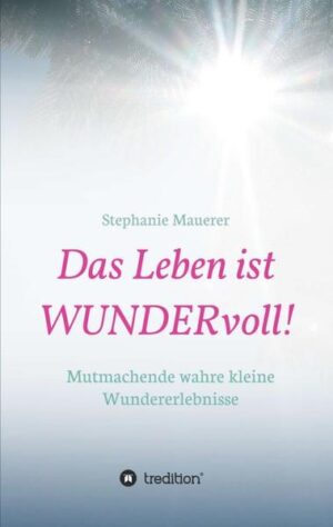 Der Himmel hat immer und überall seine Hände mit im Spiel. 25 anschauliche Geschichten aus dem persönlichen Alltag der Autorin möchten Mut machen, (nicht nur) in herausfordernden Zeiten die Augen zu öffnen für die vielen kleinen, wundervollen Momente, die jede und jeder von uns täglich erlebt. Manche Erlebnisse werden Sie vielleicht zum Nachdenken bringen, andere zum Staunen, oder vielleicht sogar zum Schmunzeln. Angefangen von scheinbar „zufälligen“ Begegnungen, über das Erleben engelhafter Musik hin zu herzlichen Botschaften aus dem Himmel möchte Stephanie Mauerer aufzeigen, dass Wunder nicht nur zu biblischen Zeiten erfahrbar sind, sondern auch im Hier und Heute.