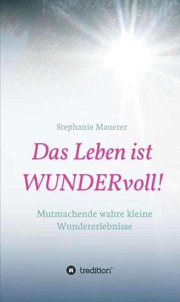 Der Himmel hat immer und überall seine Hände mit im Spiel. 25 anschauliche Geschichten aus dem persönlichen Alltag der Autorin möchten Mut machen, (nicht nur) in herausfordernden Zeiten die Augen zu öffnen für die vielen kleinen, wundervollen Momente, die jede und jeder von uns täglich erlebt. Manche Erlebnisse werden Sie vielleicht zum Nachdenken bringen, andere zum Staunen, oder vielleicht sogar zum Schmunzeln. Angefangen von scheinbar „zufälligen“ Begegnungen, über das Erleben engelhafter Musik hin zu herzlichen Botschaften aus dem Himmel möchte Stephanie Mauerer aufzeigen, dass Wunder nicht nur zu biblischen Zeiten erfahrbar sind, sondern auch im Hier und Heute.