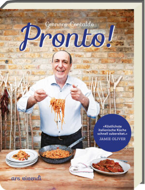 Die schnelle und authentische italienische Küche von Gennaro Contaldo! Ein wunderbar inspirierendes Kochbuch für alle Italien-Liebhaber und Hobbyköche! Gennaro Contaldo versammelt in seinem neuesten Kochbuch über 90 verführerische, authentische Rezepte, die mit kurzen Zutatenlisten besonders schnell und ohne großen Aufwand zuzubereiten sind. Risotto caprese, Saltimbocca di pollo, Linguine con zucchini und Torta al tiramisu - Gennaro bündelt das Beste, was die italienische Küche zu bieten hat, und ermöglicht es allen, deren Alltag eng getaktet ist, innerhalb weniger Minuten ein Festessen auf den Tisch zu bringen. Die Aufteilung des Buchs in Salate, Suppen, Pasta, Risotto, Fisch, Fleisch, Gemüse und Desserts macht es dabei leicht, für einen ausgewogenen Speiseplan zu sorgen. - Über 90 verführerische und original italienische Rezepte. - kurze Zutatenlisten für eine besonders schnelle Zubereitung ohne großen Aufwand - Perfekt für die schnelle Feierabendküche und unkomplizierte Gerichte für die ganze Familie. - Wertvolle Tipps zu Grundsaucen und Pestos