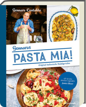 Pasta Mia! - Italienisch kochen - Das neue Kochbuch von Gennaro Contaldo mit über 100 Nudelrezepten. Die Italiener lieben sie, und auch wir greifen gerne auf sie zurück - egal ob es schnell gehen soll oder ein herrliches Festessen aufgetischt wird - die Pasta! Kein Wunder also, dass Gennaro Contaldo in seinem neuesten Kochbuch seine Lieblingszutat in den Mittelpunkt stellt. Dabei präsentiert er eine wundervolle original italienische Sammlung von Gerichten aus frisch zubereiteten oder getrockneten, gefüllten oder überbackenen Nudeln, verrät wertvolle Tipps fürs Selbermachen der Teigwaren sowie zu seinen Grundsaucen und erzählt gewohnt locker aus seinem Leben. Ob im Salat, in der Suppe, mit Gemüse oder Fleisch - Gennaro zeigt, wie wandelbar Pasta ist! Eine wunderbare Rezeptsammlung mit vielen authentischen italienischen Rezepten von Jamie Olivers Mentor und bestem Freund Gennaro Contaldo.