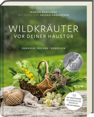 Silbermedaille beim GAD 2022 Wildkräutersuche kann so einfach sein! Entdecken Sie mit diesem Buch eine Vielzahl an Wildkräutern, die jeder kennt und jeder findet: Brennnessel, Löwenzahn, Gänseblümchen, Schlehe, Rose und Co. Mit praktischem Wildkräuter-Booklet im Pocket-Format für unterwegs. Marion Reinhardt, Kräuterpadägogin und Naturcoach, präsentiert in diesem Buch 36 alltägliche, aber auch weniger bekannte Wildkräuter für das ganze Jahr, und gibt ausführliche Informationen dazu, wo sie zu finden sind, woran man sie erkennt und wann sie gesammelt werden. So können auch Anfänger sofort loslegen und beim nächsten Spaziergang die Augen nach dem wilden Grün offenhalten. Mit je einem Küchen- und Heilrezept im Anschluss zeigt sie, wie man die gesammelten Blätter, Blüten, Wurzeln oder Beeren problemlos in Küche und Hausapotheke anwenden kann. Und dank der detailverliebten Foodfotografie von Valerie Hammacher bekommt man auch gleich Lust, damit loszulegen! - ausführliche Pflanzenporträts u. a. mit Informationen zu Standort, Sammelzeit, Besonderheiten und Heileigenschaften - mit praktischem Info-Heft zum Mitnehmen und Nachschlagen »sehr informativ [...] perfekt zum Sammeln von essbaren Blüten und Blumen« »viel Wissenswertes rund ums Sammeln und Kochen der grünen Köstlichkeiten«