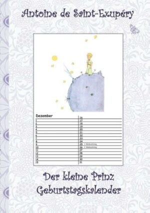 Der kleine Prinz: Geburtstagskalender | Bundesamt für magische Wesen