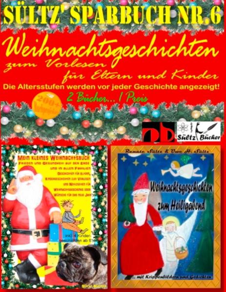 Zwei Bücher... ein Preis! Wie schön wäre es doch, wenn wir alle Frieden auf dieser wunderschönen Erde hätten. Frieden zwischen allen Ländern, Frieden zwischen allen Menschen und Frieden in den Familien. Dicht gefolgt von der Gesundheit. Wir können es uns nur wünschen ... "Frieden und Gesundheit auf der Erde und in allen Familien." Dieses kleine Weihnachtsbüchlein entstand so: Der Heiligabend war wunderschön. An den Weihnachtstagen werden die Großeltern und Verwandte besucht. Der Vater sitzt am Lenkrad und konzentriert sich auf den Straßenverkehr. Die Kinder freuen sich und sind ganz aufgeregt. Nun liest die Mutter ein, zwei Weihnachts-Geschichten aus diesem Büchlein vor. Die Fahrt ist lang, nun kann auch die Mutter mit einer Geschichte noch etwas entspannen. Dabei handelt es sich um spannende Kurzgeschichten verschiedener Genre. Sowie das Buch: "Erinnerungen an Heiligabend und Weihnachten." Aus der Zeit, als es noch keinen Fernseher gab, bis zur Zeit von Smartphone und Co. Und wie die Geschenke unter den Weihnachtsbaum kommen? Das lesen Sie hier im Büchlein. Zum Vorlesen ist für Ihre Kinder noch eine Weihnachtsgeschichte dabei. Fitus, der Sylter Kobold, hilft Familien an Heiligabend. Bilder einer ganz besonderen Krippe sind in Fotoqualität zu sehen. In der Friedenskrippe leben alle Menschen und Tiere in Frieden miteinander und erwarten mit großer Freude das Jesuskind. Zwei Gedichte stimmen auf das Weihnachtsfest ein.