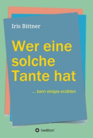 „... Die meiste Zeit hatte ich sie einigermaßen lieb - bis auf die Situationen, wo ich sie am liebsten geschüttelt hätte.“ In einfühlsamen, großteils heiteren Erzählungen schildert die Autorin Episoden ihrer gemeinsamen Zeit mit Tante Josefine, „Finchen“. Zunächst nur für sich selbst, Freunde und Familie geschrieben, haben diese Geschichten großes Potential, eine breitere Leserschaft zu erreichen. Beinahe jeder kennt so eine Tante, Oma, ältere Angehörige. Und „wer eine solche Tante hat“, wird sie in mancher Erzählung wiederfinden. So oder so ähnlich.