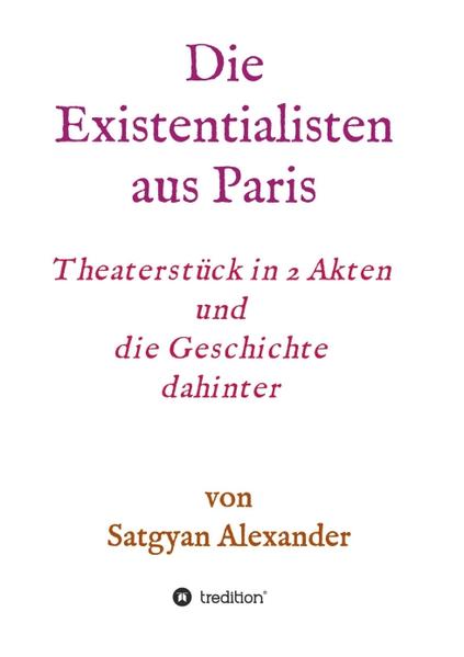 Die Existentialisten aus Paris, ein Theaterstück, das Anfang der sechziger Jahre von einem unbekannten Autor verfasst wurde, spielt im Jahre 1961. Samuel Beckett war von Simone de Beauvoir eingeladen worden, eine Woche zusammen mit Jean-Paul Sartre und dem Geist von Albert Camus in einer Villa in Südfrankreich zu verbringen. In 12 Szenen wird der Leser im O-Ton mit den persönlichen Beweggründen, Motiven und den Wurzeln der Protagonisten konfrontiert und nimmt an deren aktuellen Konflikten teil. Es war jene Zeit, in der sich Sartre von Simone de Beauvoir löste und eine Jüngere an ihre Stelle setzte und die Algerienkrise dermaßen eskalierte, dass Paris vorübergehend von französischen Generälen aus Algerien besetzt wurde. Die Geschichte dahinter: Das Manuskript wurde im Jahr 2011 von einer Journalistin in einem Antiquariat in Paris entdeckt. Sie übersetzte das Werk und schenkte es einem Freund des Existenzialismus in Berlin, der zusammen mit ihr und einem weiteren Liebhaber dieser Philosophie gleich mit der Lesung begann. Sie lasen fasziniert die Hälfte der 22 Szenen und diskutierten in unterhaltsamen Breaks die persönlichen Eigenarten der Protagonisten und die gesellschaftspolitischen Hintergründe der 60ger Jahre. Einige Monate später traf das Trio mit Freunden In Portugal zusammen, um den 2.Teil zu lesen und zu diskutieren, auch die Szenen, die im Stück fehlen, jedoch zum Verständnis der Geschichte beitragen. Abschließend bewerteten sie in einem heftigen Disput das Werk und beschlossen die Publikation in dieser gekürzten Fassung.