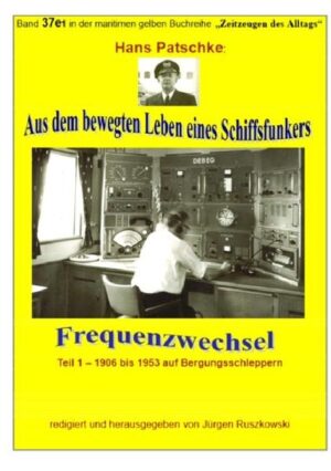 Hans Patschke erzählt in diesem Band aus seinem Leben im bewegten 20. Jahrhundert. Kindheit in der Kaiserzeit und während des ersten Weltkrieges in Tilsit, Jugend unter den Vorzeichen von Weimar und Weltwirtschaftskrise, NS-Zeit und 2. Weltkrieg, mühevoller Neuaufbau nach totalem Zusammenbruch, das waren für ihn einschneidende Frequenzwechsel. Er befuhr von 1926 an, zunächst vor dem Mast, ab 1936 als Schiffsfunker auf Bergungsschleppern bei Bugsier und ab 1953 bis 1971 auf Frachtschiffen in der Linienfahrt weltweit die Ozeane. Hans Patschke schreibt und reflektiert hintergründig über ein Leben in schweren und schönen Tagen. Die Seefahrt war seine Leidenschaft von Jugend an und blieb es bis in sein hohes Alter hinein. - Aus einer Rezension: Ich bin immer wieder begeistert von der „Gelben Buchreihe“. Die Bände reißen einen einfach mit und vermitteln einem das Gefühl, mitten in den Besatzungen der Schiffe zu sein. Inzwischen habe ich ca. 20 Bände erworben und freue mich immer wieder, wenn ein neues Buch erscheint. oder: Sämtliche von Jürgen Ruszkowski aus Hamburg herausgegebene Bücher sind absolute Highlights der Seefahrts-Literatur. Dieser Band macht da keine Ausnahme. Sehr interessante und abwechselungsreiche Themen aus verschiedenen Zeitepochen, die mich von der ersten bis zur letzten Seite gefesselt haben! Man kann nur staunen, was der Mann in seinem Ruhestand schon veröffentlich hat. Alle Achtung!