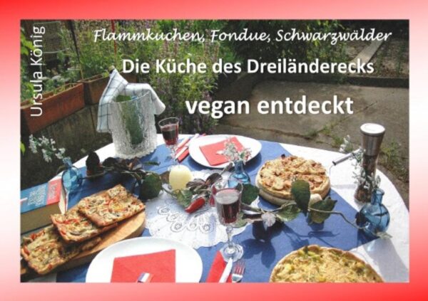 Die Küche des Dreiländerecks um das Rheinknie ist bekannt für traditionelle Klassiker wie "Nüsslesalat mit Kracherle", "Flammekueche", Gugelhupf oder Schwarzwälder Kirschtorte. Die meist rustikalen und herzhaften Gerichte aus Baden, dem Elsass und der Schweiz sind, wie die Region auch, eine Entdeckungsreise wert. Denn das Dreiländereck gilt als eine der schönsten Gegenden Europas und bietet eine Vielfalt an Eindrücken zwischen ländlichem Charme, Basels gemütlichem Grossstadtflair und dynamischer Wirtschaftsregion. Viele der typischen Gerichte des Dreilands lassen sich mit einfachen Mitteln auch vegan, also rein pflanzlich, herstellen. Das gilt sogar für die schweizer Klassiker Fondue und Raclette. Mit etwas Experimentierfreude und Offenheit für neue Gaumengenüsse zeigt sich die vegane Küche des Dreiländercks leicht verändert und bleibt doch ihrer klassischen Linie treu. Das passt gut zum Dreiland, das ein Beispiel dafür ist, Tradition zu bewahren und doch im 21. Jahrhundert angekommen zu sein. "Wir wollen auf Erden glücklich sein": Dieses Motto der calvinistischen Bewegung im Elsass, zur Zeit der Industriealisierung, ist wie gemacht für die Kombination vegan und Küche des Dreiländerecks. Bleibt nur zu wünschen: Gutes Gelingen beim Ausprobieren der 30 Gerichte und natürlich "A Guede", "E Gueter" und "En Guete" oder "Bon appetit"!