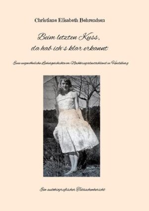 Beim letzen Kuss da hab ich´s klar erkannt Eine ungewöhnliche Liebesgeschichte im Nachkriegsdeutschland in Heidelberg Diesen Bericht veröffentliche ich unter dem Namen meines Vaters. Als ich 21 Jahre alt war, hat Liebe mein Leben gerettet. Da begegnete ich in großer seelischer Not meinem zukünftigen geliebten Ehemann aus Ägypten. Ich möchte die Leser und Leserinnen und Leser an dieser ungewöhnlichen authentischen Liebesgeschichte vor nun bald 70 Jahren gerne teilhaben lassen. Ich bin 1933 geboren und hatte 50 Jahre lang eine Praxis für ärztliche und psychoanalytische (bewusstseinsfördernde) Psychotherapie in drei Städten. 2018 ging ich in den Ruhestand. Jetzt im Alter wird mir zunehmend bewusst, ein wie großes Glück ich damals durch die innige Liebe zu meinem Mann und meiner Tochter erleben konnte, trotz der rassistischen Aggression in der deutschen Nachkriegszeit und der frauenfeindlichen Tendenzen im Islam. Viele Fotos aus verschiedenen Ländern illustrieren diese für mich so beglückende Zeit von 1954-61.