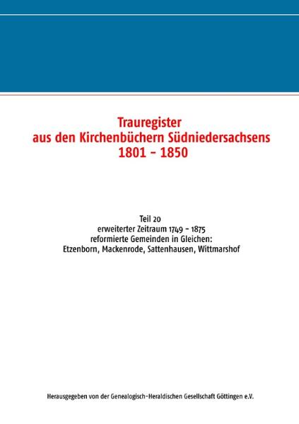 Trauregister aus den Kirchenbüchern Südniedersachsens 1801 - 1850 | Bundesamt für magische Wesen