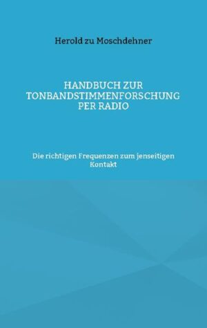 Entdecken Sie die Geheimnisse der Tonbandstimmenforschung und erfahren Sie, wie Sie mithilfe von speziellen Frequenzen Kontakt mit dem Jenseits aufnehmen können. In diesem Buch stellt der anerkannte Experte auf dem Gebiet der Transkommunikation die neuesten Techniken und Methoden vor, um klare und verständliche Botschaften von Verstorbenen zu empfangen. Erfahren Sie, wie Sie Ihr Radio auf bestimmte Frequenzen einstellen und wie Sie beste Ergebnisse erzielen. Mochdehner gibt Ihnen wertvolle Tipps, wie Sie sich auf eine Transkommunikation vorbereiten und wie Sie sich vor negativen Schwingungen schützen können. Dieses Buch ist ein unverzichtbarer Leitfaden für alle, die sich für die Tonbandstimmenforschung interessieren und tiefer in die Welt des Jenseits eintauchen möchten. Entdecken Sie die verborgenen Frequenzen, um Kontakt mit Ihren verstorbenen Liebsten herzustellen und erleben Sie die faszinierende Welt der Transkommunikation.