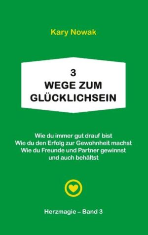 Hast du es satt + immer wieder deine gute Laune zu verlieren? + nur hie und da so richtig erfolgreich zu sein? + keinen wahren Freund, keine Freundin zu haben? Hast du Sehnsucht + nach mehr Harmonie, Spaß und Zufriedenheit? + nach den Geheimrezepten der Erfolgreichen? + nach einem Partner / einer Partnerin fürs Leben? Dann ist dieses Trainingsbuch für dich genau richtig! Denn du findest darin eine Vielzahl von bewährten Methoden und Werkzeuge aus der Praxis + wie du immer sofort wieder gut drauf bist, + wie du deinen Erfolg zur Gewohnheit machst und + wie du (privat und geschäftlich) neue Freunde und Partner gewinnst und auch behältst. Mit Herz und Verstand angewendet ist dieses Buch vielleicht die beste Investition deines Lebens! Aus dem Inhalt Kapitel 1 - Die 3 großen Geheimnisse Ein roter Kopf mit Konsequenzen 95 Prozent unseres Lebens sind vorprogrammiert Das Unterbewusstsein neu programmieren Jetzt gleich eine neues Leben Die Macht des Wasserkrugs Die Energie folgt der Aufmerksamkeit Ich will Volvo fahren! Über den Waldweg ins Gehirn Kommunikation ist alles! Kapitel 2 - Das IDEALprogramm Wenn wir gut drauf sind Search for the Hero inside yourself Mangel an Wertschätzung Das Leben ist hier und jetzt Gib, was du haben willst Liebe, Liebe, Liebe, Liebe Die 5 Dreifach- Anker auf einem Blick Glück oder Unglück - wer weiß's? Kapitel 3 - Ja, du kannst es! Was Hänschen nicht lernt Das Glückskarussell Vom Fernfahrer zum Film- Idol Das ultimative Erfolgsrezept Dein tägliches Mentaltraining In dem kleinen harten Kripplein One- Night- Stand Kapitel 4 - Vom Ich zum WIR Ein Spiel, bei dem alle gewinnen Das Geheimnis des Busfahrers Alle guten Frauen sind drei Durchgebrannt Nackt zum großen Erfolg Netzwerken - Die stille Revolution Das Geheimnis des Erfolgs Die Magie des Gebens Kary Nowak - www.karynowak.at + www.karys- storys.at Der Erlös aus dem Verkauf des Buches fließt zur Gänze in die Aktion "Lebensbaum" der Initiative "Bruder Baum". Die große Vision: Jedem Kind seinen Baum Jeder Gemeinde ihren Wald