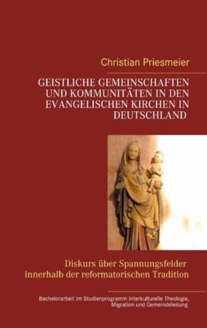 Nach dem Ende des 2. Weltkrieges entstanden vermehrt Gemeinschaften und Kommunitäten mit klarem evangelischem Bekenntnis. Erst im Laufe der Zeit wurden diese, mit ihren teilweise besonderen Formen der Frömmigkeit, ein anerkannter Teil der evangelischen Kirchen. Die Bachelorarbeit beschäftigt sich mit verbindlichen Gemeinschaftsformen von Bruder- und Schwesternschaften, Kommunitäten und Geistlichen Gemeinschaften innerhalb der evangelischen Kirchen in Deutschland. Dabei wird die Entwicklung dieser Zusammenschlüsse, deren Aufgaben und deren prägender Charakter betrachtet. Ergänzend liegt ein Augenmerk auf den vorbereitenden Gruppierungen und Gemeinschaften, wie etwa die Herrnhuter Brudergemeinde. Es werden außerdem die Unterschiede innerhalb der Gemeinschaften analysiert und die Spannungsfelder (Einbindung und evtl. Widerspruch) innerhalb der reformatorischen Tradition aufgezeigt. Ein Widerspruch deshalb, weil man wegen der Kritik Martin Luthers an Klöstern und Ordensgemeinschaften diese Entwicklung als ein Paradoxon sehen kann. Das Augsburger Bekenntnis (CA) ist Basis für die lutherischen Kirchen