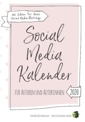 Auf diesen Kalender haben alle Autoren und Autorinnen gewartet, die sich im Bereich "Social Media" überfordert fühlen! Auf 280 Seiten findest du: - Tipps und Tricks für deinen Social-Media-Auftritt, speziell für deutschsprachige Roman-Autor_innen - Monatsziele und -rückblicke zum Ausfüllen, um den Überblick zu behalten - 366 Ideen, was du 2020 posten kannst (eine Idee für jeden Tag!) - mehr als 50 Expertentipps - mehr als 50 persönliche Fragen für mehr Interaktion deiner Leser und Leserinnen - mehr als 100 verwendbare Zitate zur Inspiration Mache 2020 zu deinem Marketingjahr, ohne dich verbiegen zu müssen oder in Stress zu geraten!