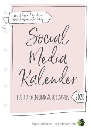 Auf diesen Hardcover-Kalender haben alle Autoren und Autorinnen gewartet, die sich im Bereich "Social Media" überfordert fühlen! Auf 280 Seiten findest du: - Tipps und Tricks für deinen Social-Media-Auftritt, speziell für deutschsprachige Roman-Autor_innen - Monatsziele und -rückblicke zum Ausfüllen, um den Überblick zu behalten - 366 Ideen, was du 2020 posten kannst (eine Idee für jeden Tag!) - mehr als 50 Expertentipps - mehr als 50 persönliche Fragen für mehr Interaktion deiner Leser und Leserinnen - mehr als 100 verwendbare Zitate zur Inspiration Mache 2020 zu deinem Marketingjahr, ohne dich verbiegen zu müssen oder in Stress zu geraten!