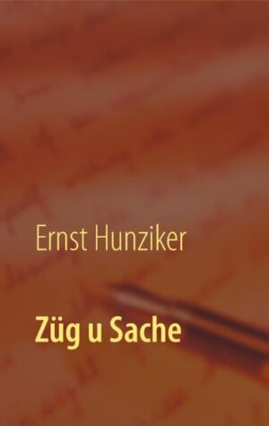 We me mit offene Ouge dür ds Läbe geit, de gseht me verschidene Züg. U we me de öppe einisch no d Seel e chli lat la weide u d Phantasie lat la galoppiere, de chöme eim Sache i Sinn. Settigs Züg u settegi Sache stöh i däm Büechli, wo dir vor nech heit. Churzgschichte, wo mängisch luschtig sy u mängisch o e chli trurig mache. Wo aber o kritisch u schreg chöi sy. U öppe einisch chönnte si eim sogar e chli chutzele, wes ne de grad drum isch ...