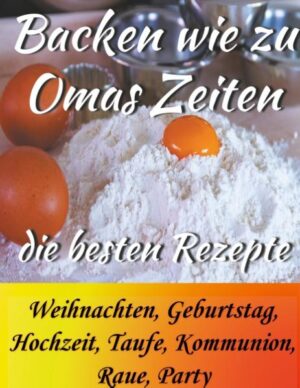 Hier finden Sie tolle Backrezepte aus Omas Schatztruhe. Sind Sie auf der Suche nach Omas Backrezepten, aus der guten alten Zeit? Hier werden sie fündig. Im ersten Kapitel sind Erinnerungen aus Ihrer Kindheit enthalten. Hier sollte Jeder ein Rezept für seine Lieblingstorte oder Kuchen finden. Wer kennt nicht den tollen Duft aus alten Kinder Tagen? Als die liebe Oma wieder gebacken hatte und man sich schon jede Woche darauf freute. Die Rezepte sind von mehreren Omas aus den Schubladen rausgesucht worden. Auch sind Gerichte vorhanden, die sagen wir etwas aus der Mode gekommen sind. Entscheiden Sie selber welches Rezept Ihre Kindheitserinnerungen wieder zum Leben erweckt. Es sind die leckersten Rezepte liebevoll aus den alten Rezeptaufzeichnungen zusammengestellt worden. Vielleicht entdecken Sie hier Ihr neues Lieblingsrezept und begeistern Ihre Familie damit. Oder Sie finden hier Ihre neue Leidenschaft am Backen, alles ist möglich. Im zweiten Kapitel erhalten Sie Rezepte für Weihnachtsplätzchen, Apfelkuchen und andere verschiedene Plätzchen Rezepte zum selber Backen. Egal ob Rafaello, Tiramisu, Plätzchen oder verschiedene Waffeln, hier sollte Jeder ein Rezept für sein Lieblingsgebäck finden. Auch in diesem Kapitel sind die leckersten Rezepte liebevoll zusammengestellt worden. Vielleicht entdecken Sie hier Ihr neues Lieblingsrezept und begeistern Ihre Familie damit. Oder Sie finden hier Ihre neue Leidenschaft am Backen, alles ist möglich. Das dritte Kapitel befasst sich mit den verschiedensten Desserts, die Sie für jede Gelegenheit, Feier, Party zubereiten können. Hier sollten keine Fragen offenen bleiben. Hier ist für Jeden etwas dabei, egal ob jung oder alt, klein oder groß. Wir wünschen Ihnen viel Spaß mit den Rezepten und freuen Sie sich jetzt schon auf das Lob Ihrer Familie, Gäste und Freunde.