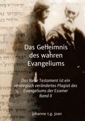 Das vorliegende Buch ist der zweite Teil einer Trilogie, und ist das Ergebnis einer siebenjährigen intensiven Forschung, die die Authentizität, bzw. das 2000-jährige Alter eines alten Schriftstücks beweist, das sich als die erste Botschaft des Ur-Christentums entpuppt hat: Das Evangelium der Essener. Diese Arbeit beschreibt mit einer chirurgischen Präzision, wie die ethischen Gesetze in den christlichen Ländern, und die bis heute den Stellenwert der Frau, der Erde und der Tiere bestimmen, mutwillig aus Macht - und Profitgründen, vor 2000 Jahren verändert wurden.