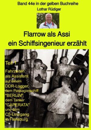 Lothar Rüdiger erzählt in diesem Band 44e in Romanform seinen beruflichen Werdegang: 1956 als Maschinen-Assistent auf dem Logger „RUDOLF BREITSCHEID“ des Fischkombinats Rostock. Die sehr interessanten Texte enthalten wertvolle Hinweise auf die Stimmung der Besatzung zum damaligen sozialistischen System und zur Einschätzung der "Politmakker". - Ab 1957 als Ing.-Assi auf dem Nordatlantikliner "BERLIN" des Norddeutschen Lloyd und später auf dem Tanker "CAPERATA" der Deutschen Shell. Danach das Studium zum Schiffsingenieur II in Flensburg. - In Band 45 schildert er seine Fahrzeit als Wachingenieur auf „CAP VALIENTE“ und „CAP SAN LORENZO“ bei der Hamburg-Süd. - Über seine weitere Entwicklung und seine Fahrzeit als Leitender Ingenieur (Chief) berichtet dieser Seefahrer aus Berufung im Band 46 dieser maritimen gelben Buchreihe. - Aus Rezensionen: Ich bin immer wieder begeistert von der „Gelben Buchreihe“. Die Bände reißen einen einfach mit und vermitteln einem das Gefühl, mitten in den Besatzungen der Schiffe zu sein. Inzwischen habe ich ca. 20 Bände erworben und freue mich immer wieder, wenn ein neues Buch erscheint. - oder: Sämtliche von Jürgen Ruszkowski aus Hamburg herausgegebene Bücher sind absolute Highlights der Seefahrts-Literatur. Dieser Band macht da keine Ausnahme. Sehr interessante und abwechslungsreiche Themen aus verschiedenen Zeitepochen, die mich von der ersten bis zur letzten Seite gefesselt haben! Man kann nur staunen, was der Mann in seinem Ruhestand schon veröffentlicht hat. Alle Achtung!