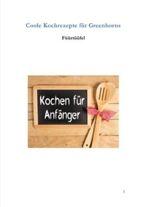 Sie finden im Buch eine Liste der wichtigsten Küchengeräte. Wissenswertes über Kartoffeln (welche Kartoffel nehme ich zu welchem Gericht), Kräuter und Öle. Die ersten Rezepte meiner Kochversuche. Selber kochen lohnt sich und macht Spass! Es schmeckt besser und Sie wissen, was drin ist. Aufgeführt sind die Zutaten sowie die Vorgehensweise. Ich wünsche viel Freude und natürlich "en Guete". Euer Füürtüüfel