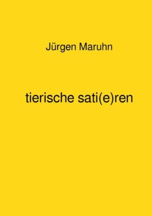 Wie einst Robert Gernhardt, der spiritus rector der Neuen Frankfurter Schule, betont auch der Satiriker Jürgen Maruhn, der Begründer der Alten Marburger Schule, die humoristischen Aspekte tierischen Daseins. In Maruhns Buch begegnet man singenden und geigenden Insekten, Vögeln und Hunden, man trifft auf Forellen, die sich gewaschen haben, und auf Wölfe, die die Gebrüder Grimm in possierlichen Sprüngen durch den Märchenwald jagen. Das Werk eignet sich für Leser und Leserinnen und Leser, die schon immer ahnten, dass Tiere die besseren Menschen und vor allem die größeren Humoristen sind. Das Buch enthält achtzig satirische Gedichte, Prosatexte und Dialoge, die sich um das Gravitationszentrum Tier bewegen. Wer Autoren wie Gernhardt oder den Wiener Poeten Ernst Jandl zu schätzen weiß, wird auch an Jürgen Maruhns Buch Gefallen finden.