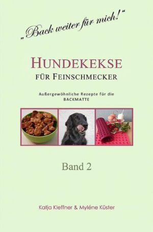 Sie backen weiter - gesund, ausgefallen, lecker, gelingsicher! Nach ihrem ersten Backbuch „Hundekekse für Feinschmecker“, haben sich die beiden Autorinnen nun an BAND 2 getraut und weitere GLUTENFREIE Rezepte zusammengefasst. Es handelt sich wieder um sehr kreative und ausgefallene Rezepte, die man aber trotzdem völlig problemlos nachbacken kann, ohne dafür ein Profibäcker sein zu müssen. Das Basiswissen über das Backen mit der BACKMATTE sollte allerdings auch hier vorhanden sein, da dies nicht Thema des Buches ist. Neu ist die Kategorie „Trau Dich“ sowie Advents-, senioren- und leberfreundliche Rezepte im übersichtlicheren Layout. Dieses Backbuch im handlichen Taschenbuchformat ist auch ein ideales Geschenk für Hundekeksbäcker, die sich gerne inspirieren lassen und mal etwas Neues ausprobieren möchten. Na dann los und wieder ran an die Backmatten!