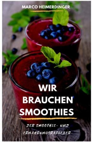 Wir brauchen Smoothies Der Smoothie- und Ernährungsratgeber Werde fit & gesund mit Smoothies.  Auf über 100 Seiten erwarten dich köstliche sowie gesunde Smoothie Rezepte. Als ich mein erstes Buch geschrieben habe, wollte ich unbedingt ein Nachschlagewerk, indem man nicht nur Rezepte findet, sondern auch das nötige Hintergrundwissen bekommt.  Du findest in „Wir brauchen Smoothies“ relevantes und praxisnahes Ernährungswissen. Ich habe für dich einen kompakten Smoothie- und Ernährungsratgeber zusammen gestellt. Hier einen kurzen Themen Überblick: 1. Wir brauchen Vitamine 2. Wir brauchen Mineralstoffe 3. Wir brauchen Frucht- und Traubenzucker 4. Wir brauchen Ballaststoffe 5. Wir brauchen Elektrolyte 6. Wir brauchen Spurenelemente 7. Hintergrundwissen über die beinhalteten Obst- und Gemüsesorten … und vieles mehr! Ich wünsche dir viel Spaß mit „Wir brauchen Smoothies“ Kulinarische Grüße Marco