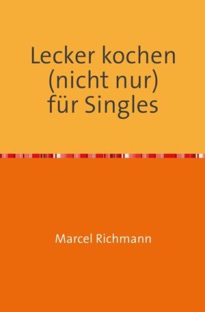 Lecker kochen (nicht nur) für Singles - Rezepte zum Nachkochen, Verändern, Experimentieren und Ausprobieren. Lernen Sie - zum Teil auch internationale - Rezepte kennen für Vorspeisen, Suppen, Salate, Hauptspeisen, die Sie im übrigen auch ganz einfach und nach eigenem Geschmack verändern können. Ob Fleischliebhaber, Vegetarier oder Veganer, in dieser Rezeptsammlung ist sicher für jeden etwas dabei. Und wenn's mal ganz schnell gehen soll: Auch Brote und Sandwichrezepte lassen sich finden, ebenso wie einige schnelle Rezepte für besonderes Eilige.