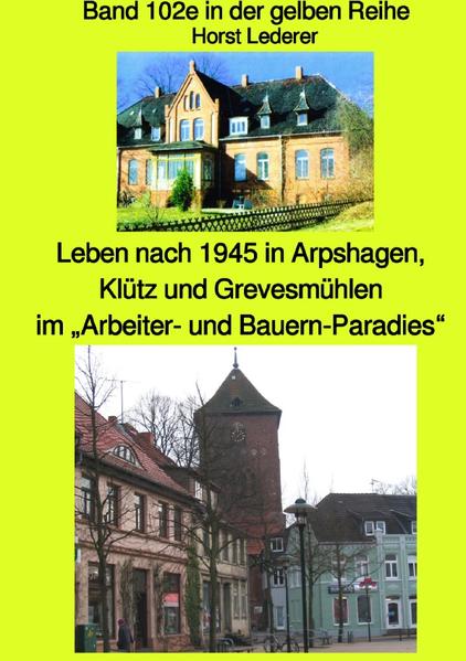 Der Autor dieses Buches schildert sein Leben seit Mai 1945 in Westmecklenburg, das zunächst von amerikanischen Truppen erobert und im Juni 1945 an die Sowjettruppen übergeben wurde. Im Herbst 1946 wurde in der sowjetischen Besatzungszone eine Bodenreform nach dem Motto „Junkerland in Bauernhand!“ durchgeführt. Die aus Pommern geflüchteten Eltern des Autors wurden Siedlungsbauern in Arpshagen bei Klütz. Zwischen 1953 und 1960 erfolge dann nach sowjetischem Vorbild die Zwangskollektivierung. Unter massivem Druck wurden die bis dahin selbständig wirtschaftenden Kleinbauern in die Landwirtschaftlichen Produktionsgenossenschaften gezwungen. Der Autor schildert detailliert den Alltag in der DDR, der oft von Mangelwirtschaft geprägt war. Der sprachbegabte Horst Lederer besuchte in Grevesmühlen die Oberschule, schloss mit einem recht guten Abitur ab und studierte am Pädagogischen Institut in Erfurt. Er wurde Russisch-Lehrer für Mittelschulen. Über die Familiengeschichte des Autors hinaus geben seine Texte einen sehr genauen Einblick in das Alltagsleben in „Arbeiter- und Bauern-Paradies“ und das Leben nach der Wende 1998. - Aus Rezensionen: Ich bin immer wieder begeistert von der „Gelben Buchreihe“. Die Bände reißen einen einfach mit. Inzwischen habe ich ca. 20 Bände erworben und freue mich immer wieder, wenn ein neues Buch erscheint. oder: Sämtliche von Jürgen Ruszkowski aus Hamburg herausgegebene Bücher sind absolute Highlights. Dieser Band macht da keine Ausnahme. Sehr interessante und abwechslungsreiche Themen aus verschiedenen Zeitepochen, die mich von der ersten bis zur letzten Seite gefesselt haben! Man kann nur staunen, was der Mann in seinem Ruhestand schon veröffentlicht hat. Alle Achtung!