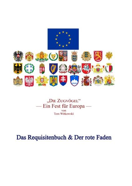 Das Requisitenbuch & der rote Faden für - Die Zugvögel. - Als Booklet 48 Seiten in Farbe auf 200 Gramm Papier ist es besonders robust, es wird auf der Bühne dringend benötigt. Das Booklet wird auseinandergenommen, damit die Darsteller mit den einzelnen Blättern spielen können. So erhalten sie z.B. die Texte für die Szene -Die Theorie- sowie den Theaterzettel als Plakatentwurf. Der rote Faden wird auf den Seitenbühnen als Orientierungshilfe befestigt. Das Buch ist ein wesentliches Spielelement.