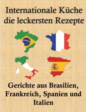 Im ersten Kapitel finden Sie landestypische Gerichte aus Brasilien. In dieser einzigartigen Zusammenstellung der verschiedensten Gerichte wird Ihnen die brasilianische Küche nähergebracht. Sie werden die Zubereitung lieben und das Gefühl haben, die Lebensfreude der brasilianischen Kultur zu spüren. Die Rezepte sind einfach und leicht zuzubereiten und nach zu kochen. Im zweiten Kapitel bringen wir Ihnen außergewöhnliche Gerichte der französischen Küche näher. Aus den verschiedensten Gourmet-Hotels der gehobenen französischen Küche hat der Autor nicht nur landestypische, sondern auch die Klassiker, die jeder Hobbykoch mindestens einmal selber zubereitet haben sollte, für Sie zusammengestellt. Das dritte Kapitel ist der spanischen Küche gewidmet. Die Autorin lebt seit Jahren in Spanien und liebt die spanische Küche. Sie hat mit befreundeten Gastronomen landesspezifische Gerichte aus dem ganzen Land zusammengetragen. Ihre Liebe zu Spanien spiegelt sich in den Gerichten wider. Das vierte und letzte Kapital beinhaltet die italienische Küche mit dem Hauptmerkmal Pizza. Ob Sie nach einem Grundrezept für Pizzateig oder nach dem originalen Tomatensaucen-Rezept suchen, hier werden Sie fündig. Lassen Sie sich überraschen von dem Rezept der Ur-Pizza. Die Gerichte in diesem internationalen Kochbuch spiegeln Lebensfreude, glücklich sein und außergewöhnliche Momente wider. Wir wünschen Ihnen viel Spaß bei der Zubereitung dieser Gerichte. Freuen Sie sich jetzt schon auf das Lob Ihrer Familie, Gäste und Freunde. Alle werden begeistert sein!