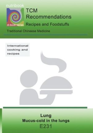 nutribook - nutritional counseling after TCM syndromes - Diet recommendations, recipes and food supplements for supporting the therapy. The recipes help you to cook tasty dishes. All recipes with cooking instructions, calorie indications and description of the effect. The foods are shown in categories recommended, yes, little and no and help you to orientate if your own recipes should be cooked.