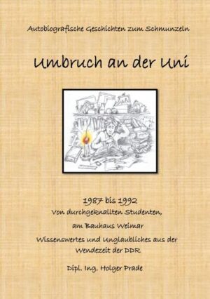 Autobiographische, witzig/unterhaltsame Kurzgeschichten über die Studienzeit zur Wende von 1987 bis 1992, begleitet mit Informationen über die DDR und die politischen Ereignisse jener Zeit, Die Wendezeit und die DDR werden mal ganz anders beschrieben als allgemein üblich. Das Buch über Aufbruchstimmung, aber auch der anderen Seite, wird Sie unterhalten und fesseln.