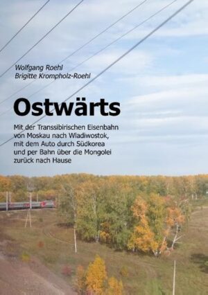 Bebildertes Tagebuch einer Reise mit der Transsibirischen Eisenbahn von Moskau nach Wladiwostok, mit Zwischenstopps in Krasnojarsk und Irkutsk. Weiter von Wladiswostok nach Südkorea. Rundreise per Auto durch Südkorea. Von da weiter in die Mongolei nach Ulan Bator. Rückreise wieder per Bahn.