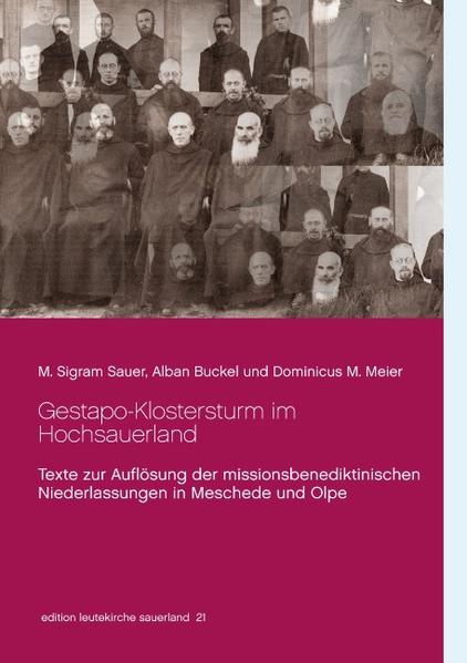 Dieser 3. Band zum "NS-Klostersturm" im Erzbistum Paderborn erhellt die beiden Gestapo-Attacken gegen Mönche und Nonnen der beiden missionsbenediktinischen Niederlassungen im Hochsauerland: Am 19. März 1941 erfolgt in Meschede der erste Schlag gegen die Kongregation von St. Ottilien überhaupt. Das 13 Jahre bestehende Kloster Königsmünster soll keine Zukunft mehr haben. Drei Patres kommen in Haft, die anderen Benediktiner werden nach Süddeutschland gebracht. Am Morgen des 26. Juni 1941 rückt ein Kommando der Geheimen Staatspolizei dann auch im kleinen Dorf Olpe an, um dort das letzte Haus der Missions-Benediktinerinnen von Tutzing aufzulösen und die Nonnen von Marienfried zu vertreiben. Die Bevölkerung bildet demonstrativ ein langes Spalier zur Verabschiedung "ihrer Schwestern". Beim ersten Nachtquartier der Ordensfrauen in Eslohe zeigen weitere Sauerländer den Beamten ihren Unmut. Die von P. Bürger bearbeitete Dokumentation enthält Texte von M. Sigram Sauer OSB, Dr. Alban Buckel OSB, Manfred Hörhammer OFMcap, Dr. Dominicus Meier OSB, Anno Schütte OSB u.a. Sie erschließt den historischen Gesamtzusammenhang der beiden Ereignisse und berücksichtigt auch die Nachkriegsgeschichte.