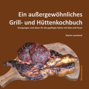 Grillen und Kochen mit Feuer hat für mich etwas Meditatives, mit einfachen Mitteln, ohne Strom. Die Gerichte, die ich beschreibe, haben sich über Jahre bewährt. Viele sind echte Hingucker, etwas Außergewöhnliches, und am Ende doch einfach. Geschrieben habe ich das Grill- und Hüttenkochbuch für alle, die klassisch im Garten grillen und auch für die, die an einer offenen Feuerstelle oder auf einer Hütte ohne Stromversorgung leckere Sachen zubereiten wollen. An zwei Dingen solltet Ihr auf keinen Fall sparen: Geizt nicht mit der Zeit. Nehmt Euch die Zeit für die Vorbereitung, für die Zubereitung und für das Genießen. Am schönsten ist es natürlich, wenn man das mit Gästen erleben kann. Das zweite Geheimnis ist gute Qualität, sowohl bei den Lebensmitteln, beim Kochgerät und den Brennstoffen. In diesem Büchlein beschreibe ich Gerichte aus Deutschland, darunter auch Wildgerichte und einige Gerichte aus Nord- und Südamerika. Die Gerichte sind etwas Besonderes, sie stellen das Grillgut und dessen Zubereitung in den Mittelpunkt. Praktisches Ringbuch, das beim Grillen nicht zufällt. Aus dem Inhalt: Basiswissen: Brennmaterial ° Feuer & Glut ° indirektes Grillen ° Temperaturregulierung und -bestimmung ° Stichflammen ° Fleischqualität ° Gargrad Am offenen Feuer: Asado ° Erbseneintopf ° Picanha Am offenen Grill: Rinderfilet ° Ribeye ° Wild Aus Kugelgrill und Bratrohr: Kässpätzle ° Tafelspitz ° Ribroast Aus dem Smoker: Spareribs ° Bürgermeisterstück ° Wild ° Forelle Außerdem: Würzen ° Vorspeisen ° Beilagen ° Desserts