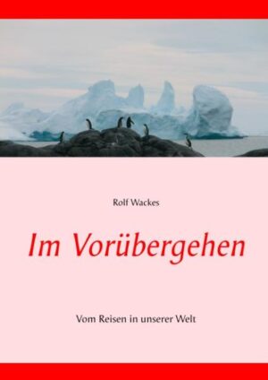 Dieses Buch entstand in den Jahren 1958 bis 2019 und erzählt ziemlich alle Reisen, die ich allein oder mit meiner Partnerin duch- geführt habe. Es ist insofern interessant, als daß einige dieser Reisen heute nicht mehr durchführbar wären, auf Grund von politischen oder anderen Veränderungen. Dieses Buch bietet also einen Rückblick auf ein fast ganzes Leben.