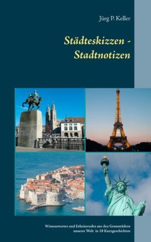 Wenn einer eine Reise tut - so kann man schon an den kulturellen Eigenheiten des Landes verzweifeln, oder aber: - so kann so einiges passieren, das einem zum Lachen bringt. Eine etwas distanziertere, eher satirische Betrachtungsweise erleichtert es dem Reisenden auch in den verzwicktesten Situationen eine diplomatische Haltung einzunehmen und sich so als "Tourist von Welt" zu outen. Autor Jürg Keller bereiste während vieler Jahre grössere und kleinere Städte dieser Welt. Und so verschieden sie auch sein mochten, eines war ihnen gemein: sie alle boten unauslöschliche Erinnerungen an lokale Eigenheiten und vor allem - viel Grund zum Schmunzeln.