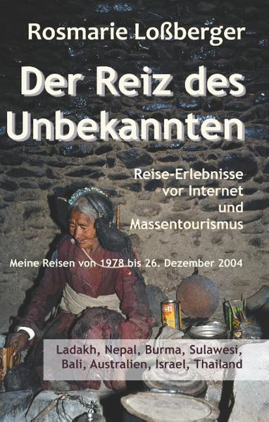 Rosmarie Loßberger, geb am 04.01.1941 in Chemnitz, unternahm von 1978 bis zum 26.12.2004 viele interessante Reisen mit ihrem Mann, noch vor Internet und Massentourismus. Bedauerlicherweise waren keine Aufzeichnungen über ihre Erlebnisse vorhanden, und so begann R. Loßberger 2013 das Versäumte nachzuholen. Peu à peu ließ R. Loßberger eine Reise nach der anderen Revue passieren und schrieb sie nieder.  Das Ergebnis wurde als Buch verfasst, um interessierte Leser auf eine wunderbar faszinierende Erlebnisreise mitzunehmen und teilhaben zu lassen an den eindrücklichen, einmaligen Erfahrungen auf den Reisen durch Ladakh, Nepal, Burma, Sulawesi, Bali, Australien, Thailand und Israel, verknüpft mit Sportarten des Tauchens und Trekkens. Die Berichte handeln von spannenden Begegnungen mit dem ursprünglichen Land und deren Bewohner sowie von Begegnungen mit den verschiedensten Menschen. Die Beschreibungen der Landschaften und Gegebenheiten geben auf faszinierende Art und Weise die Feinheiten der bereisten Länder wieder, noch bevor der Massentourismus vieles veränderte. Durch detaillierte Lagebeschreibungen und den anschaulich vermittelnden Schreibstil R. Loßbergers taucht der Leser in eine Welt ein, die eine unkomplizierte Schönheit des Reisens in einer Kunst des Lebens greifbar macht. Die Reiseberichte enden mit dem 26.12.2004, an dem Tag des unvergesslichen Tsunamis, den R. Loßberger und ihr Mann durch die Flucht in höher liegende Berge überlebt hatten. Anschaulich und beflügelnd erlebt der Leser nicht nur Reiseerlebnisse, sondern nimmt auch an einem abenteuerlichen Reiseleben teil, mit großer Offenheit gegenüber Dingen, die da kommen, und dem fortwährenden Mut, sich immer wieder auf neues Unbekannte einzulassen, - durch den Reiz des Unbekannten.