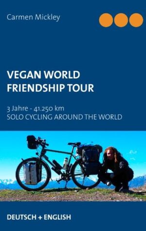 Die Vegan World Friendship Tour ist eine Solo Bike Tour um die Erde, auf der ich in 3 Jahren durch 31 Länder 41.250 km mit dem Fahrrad gefahren bin. Auf meiner Reise habe ich viele Dinge erlebt und überlebt. Ich bin über hohe Berge durch dichte Dschungel, weite Wüsten und eisigen Schnee gefahren, hatte viel Wind von allen Seiten, interessante Begegnungen und auch ein paar gefährliche Situationen. Nachts habe ich in meinem Zelt in den tiefen Wäldern und lichten Gebüschen dieser Welt geschlafen und jeder Tag brachte neue Überraschungen. Alles was ich dazu brauchte war die Neugier auf die Welt, viel Geduld und mein Fahrrad. Mein Abenteuer habe ich auf Deutsch und Englisch aufgeschrieben, weil Englisch die Hilfssprache in unserer Welt ist. So können auch meine internationalen Freunde dieses Buch lesen, die ebenfalls Englisch als Hilfssprache verwenden. Alle Kapitel sind in beiden Sprachen klar gegliedert und gegenübergestellt. So ist aus meiner Reisegeschichte ein spannendes Lesebuch entstanden, das auch zum Sprachenlernen benutzt werden kann.