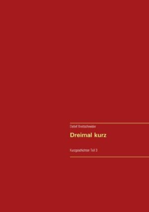 Nach den Büchern "Ein paar Kurze" und "Nur kurz" ist mit dem vorliegenden Titel "Dreimal kurz" eine Trilogie mit Kurzgeschichten entstanden, die anfänglich vom Autor gar nicht geplant war. Doch auch diesmal ist er seinem Stil wieder treu geblieben und hat erneut die verschiedensten Themen zu kurzen Erzählungen verarbeitet. Ob Krimi, Fiktion, Liebe, Universum, Roboter, Gutenachtgeschichten oder Honigbienen, nichts ist vor seiner Fantasie sicher. Und genau wie zuvor ist es auch bei diesem Buch sein Anliegen, dass jedem Leser mindestens eine der Geschichten besonders gut gefallen möge.