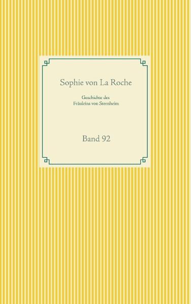 Die Geschichte des Fräuleins von Sternheim gilt als erster deutschsprachiger Roman, der von einer Frau verfasst wurde. Der Roman, erzählt in Form von Briefen, die hauptsächlich von Fräulein von Sternheim selbst stammen, wurde mit seinem Erscheinen im Jahr 1771 zu einem großen Erfolg und machte seine Autorin Sophie von La Roche mit einem Schlag zu einer bedeutenden Schriftstellerin.
