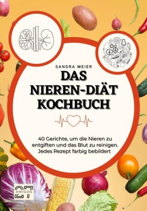 Dieses Kochbuch bietet 40 leckere und gesunde Gerichte, die dazu beitragen können, die Nieren zu entgiften und das Blut zu reinigen. Jedes Rezept ist einfach zu folgen und mit farbigen Bildern illustriert, um sicherzustellen, dass jedes Gericht nicht nur schmackhaft, sondern auch ansprechend anzusehen ist. Mit Zutaten wie grünem Gemüse, Vollkornprodukten und gesunden Proteinen wird jedes Rezept sorgfältig zusammengestellt, um sicherzustellen, dass es nicht nur den Geschmacksknospen gefällt, sondern auch zur Verbesserung der Nierenfunktion beitragen kann. Egal, ob Sie nach neuen Ideen für die Mahlzeitenplanung suchen oder Ihre Ernährung an Ihre Nierengesundheit anpassen möchten, dieses Kochbuch ist eine hervorragende Ressource für jeden, der sich um seine Gesundheit kümmern möchte.