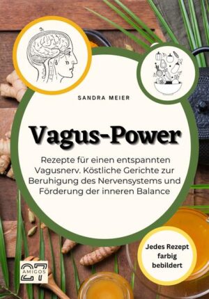 Hast du schon einmal bemerkt, dass du nach einem stressigen Tag oder emotionaler Belastung oft Heißhunger auf ungesunde Snacks hast? Oder leidest du häufig unter Verdauungsproblemen, Reizdarm oder Schlafstörungen? Dann könnte es sein, dass dein Vagus-Nerv aus dem Gleichgewicht geraten ist. Der Vagus-Nerv, auch "Wandernerv" genannt, ist einer der wichtigsten Nerven in unserem Körper. Er ist für die Regulierung vieler Körperfunktionen wie Verdauung, Schlaf, Atmung und Herzschlag verantwortlich. Wenn dieser Nerv nicht richtig funktioniert, leiden wir unter verschiedenen Symptomen wie Heißhunger, Verdauungsproblemen, Angstzuständen, Depressionen und vielem mehr. Mit unserem Kochbuch "Das Vagus-Kochbuch" zeigen wir dir, wie du mit der richtigen Ernährung und einfachen Rezepten deinen Vagus-Nerv wieder ins Gleichgewicht bringen kannst. Wir haben 40 leckere Rezepte für dich zusammengestellt, die nicht nur gut schmecken, sondern auch deinem Körper gut tun. Unsere Rezepte sind einfach und schnell zuzubereiten und enthalten nur Zutaten, die deinem Körper gut tun. Jedes Rezept ist farbig illustriert und enthält genaue Nährwertangaben, damit du genau weißt, was du isst. Aber das ist noch nicht alles. Zusätzlich zu den Rezepten geben wir dir wertvolle Tipps und Informationen, wie du deinen Vagus-Nerv stärken kannst. Wir zeigen dir, welche Lebensmittel deinem Körper besonders gut tun und welche du besser meiden solltest. Außerdem erklären wir dir, mit welchen Entspannungsübungen du deinen Vagus-Nerv aktivieren und dein Wohlbefinden steigern kannst. In diesem Kochbuch findest du also alles, was du brauchst, um deinem Körper etwas Gutes zu tun und deinen Vagus-Nerv wieder ins Gleichgewicht zu bringen. Egal, ob du unter Heißhungerattacken, Verdauungsproblemen oder Schlafstörungen leidest, unsere Rezepte und Ernährungstipps helfen dir, dich besser zu fühlen. Bestelle jetzt "Das Vagus-Nerv-Kochbuch" und beginne noch heute ein gesünderes Leben!