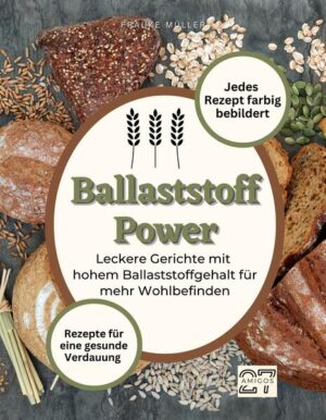 Willst du dich gesünder fühlen und deine Verdauung in Schwung bringen? Dann haben wir genau das richtige Kochbuch für dich! "Ballaststoff-Power" bietet leckere Gerichte mit hohem Ballaststoffgehalt für mehr Wohlbefinden und eine gesunde Verdauung. Wir haben 40 einzigartige Rezepte entwickelt, die dich mit jeder Menge Ballaststoffen versorgen. Von knusprigen Müsliriegeln bis hin zu sättigenden Salaten - jedes unserer Gerichte steckt voller Nährstoffe, die dein Körper braucht, um sich gut zu fühlen. Unsere Schritt-für-Schritt-Anleitungen machen das Kochen zum Kinderspiel. Egal, ob du ein erfahrener Koch bist oder noch nie in der Küche gestanden hast - mit unseren Anleitungen kannst du jedes Gericht perfekt zubereiten. Und das Beste? Wir haben jedes Rezept farbig illustriert, damit du sehen kannst, wie deine Mahlzeiten aussehen sollten. So kannst du sicher sein, dass du genau das richtige Ergebnis erzielst und deine Verdauung in Schwung bringst. Bist du bereit für eine gesündere Verdauung und mehr Wohlbefinden? Dann hol dir unser Ballaststoff-Kochbuch und lass dich von unseren leckeren Rezepten inspirieren!