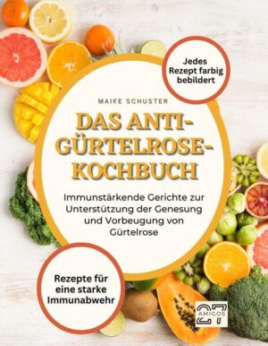 Gürtelrose kann eine schmerzhafte und belastende Krankheit sein, die das Leben vieler Menschen beeinträchtigt. Aber wussten Sie, dass es bestimmte Lebensmittel gibt, die Ihr Immunsystem stärken und Ihnen helfen können, sich von einer Gürtelrose zu erholen oder ihr sogar vorzubeugen? In unserem neuesten Kochbuch "Das Anti-Gürtelrose-Kochbuch" haben wir 40 leckere und immunstärkende Rezepte zusammengestellt, die Ihnen bei der Genesung helfen und Ihr Immunsystem stärken sollen. Unsere Rezepte umfassen eine Vielzahl gesunder und leckerer Gerichte, von herzhaften Suppen und Eintöpfen bis hin zu erfrischenden Salaten und köstlichen Hauptgerichten. Und das Beste daran? Jedes Gericht enthält eine einfache Schritt-für-Schritt-Anleitung und ist farbig bebildert, so dass auch unerfahrene Köchinnen und Köche leckere und immunstärkende Gerichte zubereiten können. Mit dem Anti-Gürtelrose-Kochbuch können Sie nicht nur Ihre Gesundheit fördern, sondern auch Ihren Gaumen verwöhnen. Machen Sie einen Schritt hin zu einem starken Immunsystem und lassen Sie sich von unseren leckeren Rezepten inspirieren.