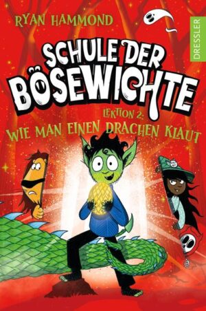 Böse zu sein, war noch nie so lustig - die neuen Abenteuer von Werwolf Bram und seinen Freund*innen Es ist der Beginn des Winterhalbjahrs und es gibt einen neuen Lehrer an der Schule der Bösewichte - den berüchtigten Drachenreiter Felix Frostbeule. Die Klasse Z hat großen Respekt vor ihm und seinen Lektionen über giftige Bestien und Fabelwesen. Doch Werwolf Bram ist misstrauisch. Ein Glück, denn bald decken Bram und seine Freund*innen Frostbeules bösen Plan auf, alle Drachen aus dem Wald des Wahnsinns zu stehlen und die Schule der Bösewichte schutzlos zurückzulassen. Hat die Bande genug gelernt, um ihren fiesen Lehrer auszutricksen oder wird Felix Frostbeules Überfall in die Schurkengeschichte eingehen? Die zweite Lektion in der Schule der Bösewichte: Wie man einen Drachen klaut. In der Schule der Bösewichte wartet ein neues, herausforderndes Abenteuer auf Werwolf Bram und seine Freunde. Böse zu sein, war noch nie so gut! Ein Kinderbuch für kleine Fantasy- Fans: urkomischer Gruselspaß mit Hexen, Werwölfen und schrägen Fabelwesen. Spannung beim Lesen, Spaß beim Blättern: liebevoll gestaltet, mit vielen witzigen Illustrationen. Lustiger Kinderroman in leichter Sprache für Lesemuffel ab 8 Jahren. Wer bereits Ryan Hammonds ersten Teil der lustigen Schule der Bösewichte (Der Werwolf war’s!) verschlungen hat, für den ist der zweite Teil der Fantasy- Kinderbuchreihe ein absolutes Lese- Muss!